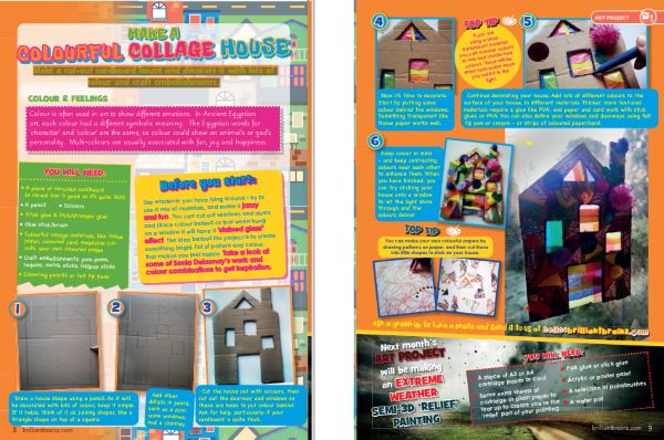 Instructions for art project for kids from Brilliant Brainz magazine issue 42